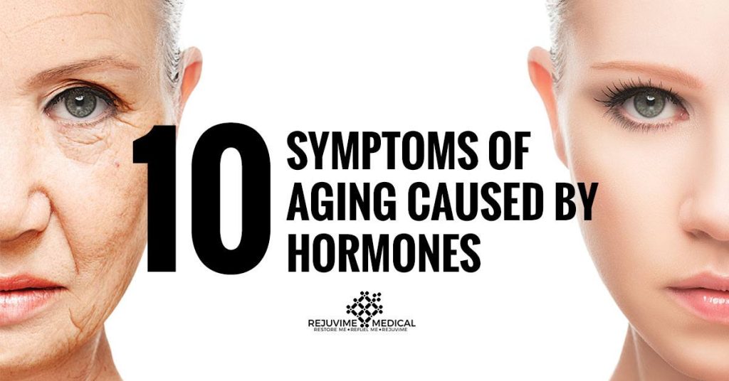 Symptoms of aging caused by hormones